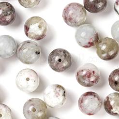 100pcs 8mm natürliche lila rote Turmalin runde Perlen DIY-LS0002-09