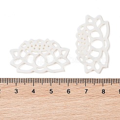 Natürliche weiße Muschel-Cabochons geschnitzt SSHEL-C012-07