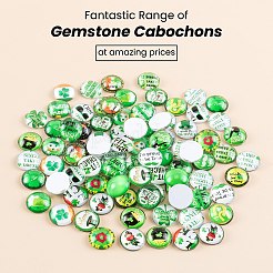 Irische Cabochons aus Glas GGLA-PH0006-01A