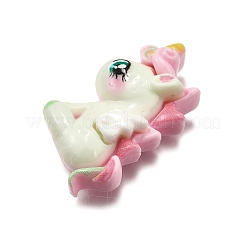 Einhorn undurchsichtige Decoden-Cabochons aus Harz CRES-F034-05