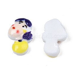 Sprühlackierte Cabochons aus undurchsichtigem Harz CRES-S302-75