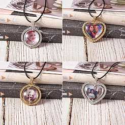 Bausatz zum Selbermachen von Herzen und flachen runden Halsketten DIY-SZ0007-31
