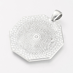 Tibetischer Stil Legierung Anhänger Fassungen X-TIBEP-R351-01AS-LF