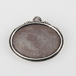 Weinlese Legierung  Broschennadeln cabochon lünette Fassungen X-PALLOY-N0085-08AS
