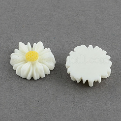 Flatback hair & Kostümzubehör Tassen Harz Blume Daisy Cabochons X-CRES-Q101-01