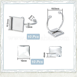 DIY-Set zur Herstellung von quadratischen Manschettenringen DIY-UN0005-39
