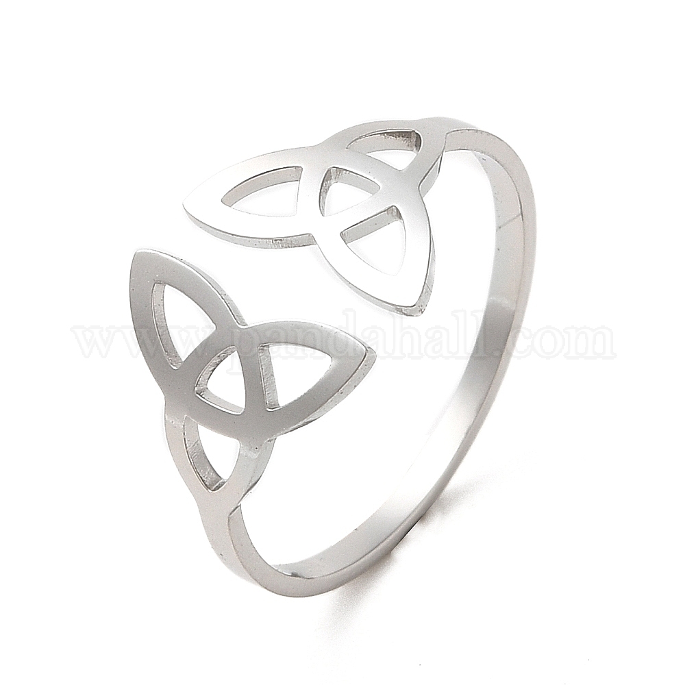 Wholesale Non Tarnish Stainless Steel Open Cuff Ring Pandahall