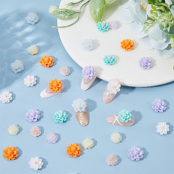120 Stück 8 Stile Blumenharz-Cabochons MRMJ-FH0001-30