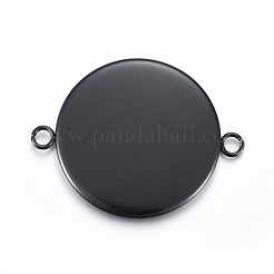 Edelstahl Cabochon Stecker Fassungen STAS-L211-04E-B