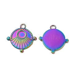 Ionenplattierung (IP) 304 Edelstahl Anhänger Cabochon-Einstellungen STAS-A070-09MC