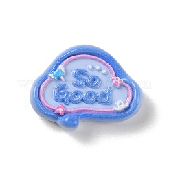 Wolke Cartoon Wort so gut undurchsichtig Harz Decoden Cabochons RESI-R447-02F