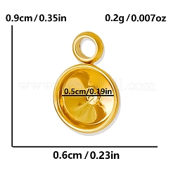 Cabochon-Fassungen für Anhänger aus Edelstahl 304 PW-WG002AB-08