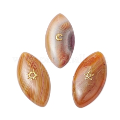 3 Stück 3 Stile gefärbte natürliche brasilianische Achat-Cabochons PALLOY-JF04017-01