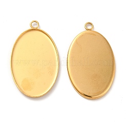 Ionenplattierung (IP) 304 Edelstahl Anhänger Cabochon-Einstellungen STAS-K148-03G