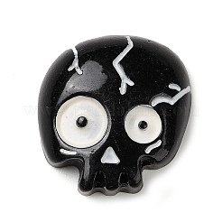 Totenkopf Halloween undurchsichtige Decoden-Cabochons aus Kunstharz RESI-R446-01B