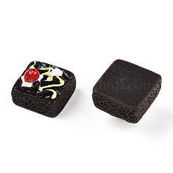 Quadratische Decoden-Cabochons aus Kuchenharz CRES-R183-21B