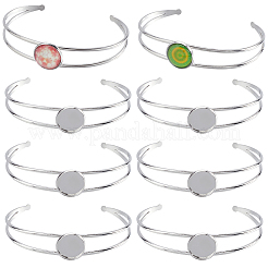 8 Stück 304 Edelstahl-Armbandfassungen MAK-SC0001-28