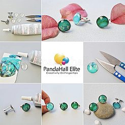 Transparente Glas Cabochons GGLA-PH0004-02