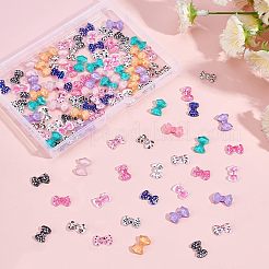 120 Stück 12 Stile Bowknot Harz Cabochons MRMJ-OC0002-90