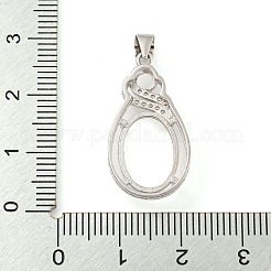 925 Sterling Silber Anhänger Fassungen STER-B005-28P