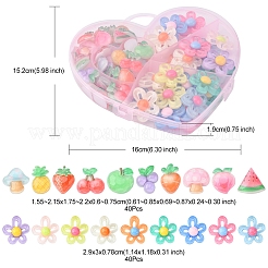 80 Stück 2 Stile transparente Harz-Cabochons-Sets CRES-FS0001-07