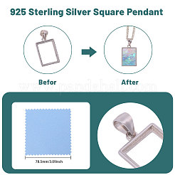 1 Stück 925 Sterling Silber Anhänger Cabochon-Fassungen STER-BC0002-77A