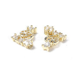 Messing-Mikro pflastern klare Zirkonia Cabochons KK-A174-13G