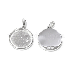 Anlaufschutz rhodiniert 925 Sterling Silber Anhänger Cabochon Fassungen STER-I017-017P