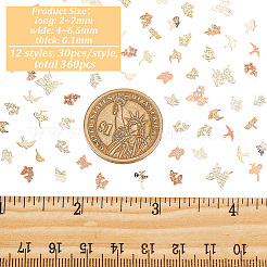 360 Stück Messing-Cabochons im 12-Stil MRMJ-OC0003-25