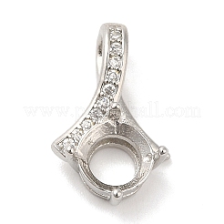 Messing-Kristall-Strass-Anhänger Cabochon-Einstellungen KK-D033-05P