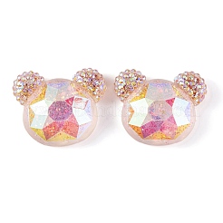 Transparente Epoxidharz Bärenkopf Decoden Cabochons CRES-M034-03A