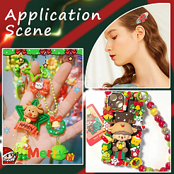 72 Stück 12 Stile Weihnachts-Kunststoff-Cabochons FIND-SC0011-30