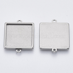 Anlaufgeschützte Cabochon-Anschlussfassungen aus Edelstahl 304 STAS-R101-05A