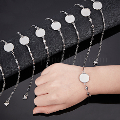 12 Stück 3 Stil 304 Edelstahl Armbandherstellung MAK-UN0001-36