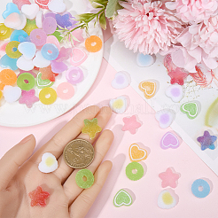 92 Stück 23 Stile undurchsichtige Harz Decoden Decoden Cabochons RESI-SC0005-79