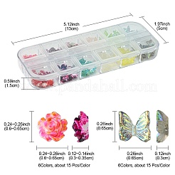 180 Stück 12 Stile sprühlackierte Harz-Cabochons MRMJ-FS0001-03