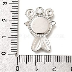 Cabochon-Fassungen für Anhänger aus Edelstahl 304 STAS-E545-04E-P