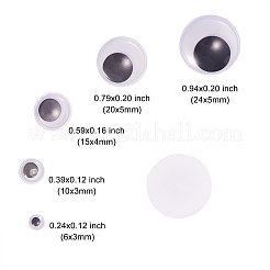 1000pcs 5 Stil schwarz-weiß wackeln Kulleraugen Cabochons DIY Scrapbooking Bastelspielzeug Zubehör KY-CJ0001-44