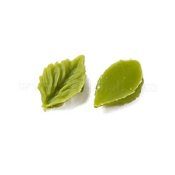 Blatt undurchsichtige Harz Cabochons FIND-L019-04A