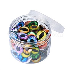 Augen bedruckte Glas Cabochons GGLA-BT0001-01