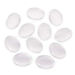 Transparentes Glas Cabochons mit flachem Rücken GGLA-TA0001-02-40x30
