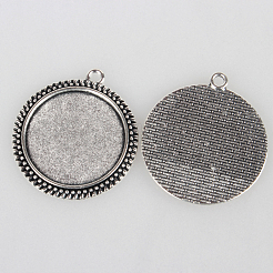Tibetischer Stil Legierung Anhänger Fassungen X-TIBEP-N003-59AS