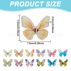 72 Stück 12 Farben 3D-Harz-Cabochons MRMJ-FI0001-01