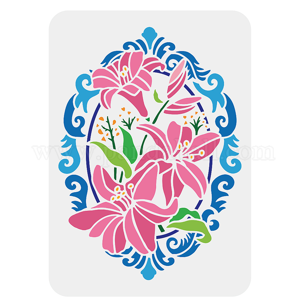 Wholesale FINGERINSPIRE Lily Flower Painting Stencils 11 7x8 3 Inch