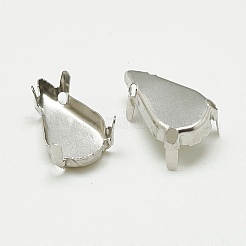 Anlaufgeschützte 201 Edelstahl-Aufnähfassungen STAS-T032-07-8x13mm