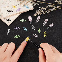 28 Stück 14 Stil Schlangenspray bemalte Zinklegierung Cabochons MRMJ-AR0001-17