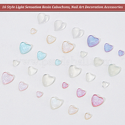 10 Stil Lichtempfindung Harz-Cabochons MRMJ-OC0001-49