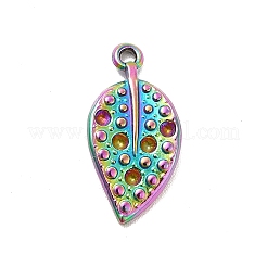 Ionenplattierung (IP) 304 Edelstahl Anhänger Strass-Einstellungen STAS-F282-08MC