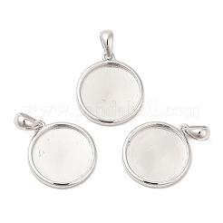 Anlaufschutz rhodiniert 925 Sterling Silber Anhänger Cabochon Fassungen STER-I017-017P