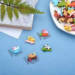 50 Stück 5 Arten undurchsichtige Harz Cabochons CRES-SZ0001-31